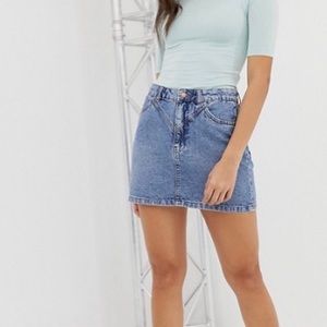 Distressed Cowboy Denim Skirt